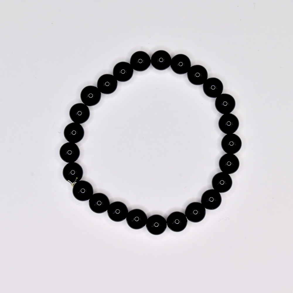 Stealth Matte Black Onyx and Lava Natural Stone Bracelet with Magsnap