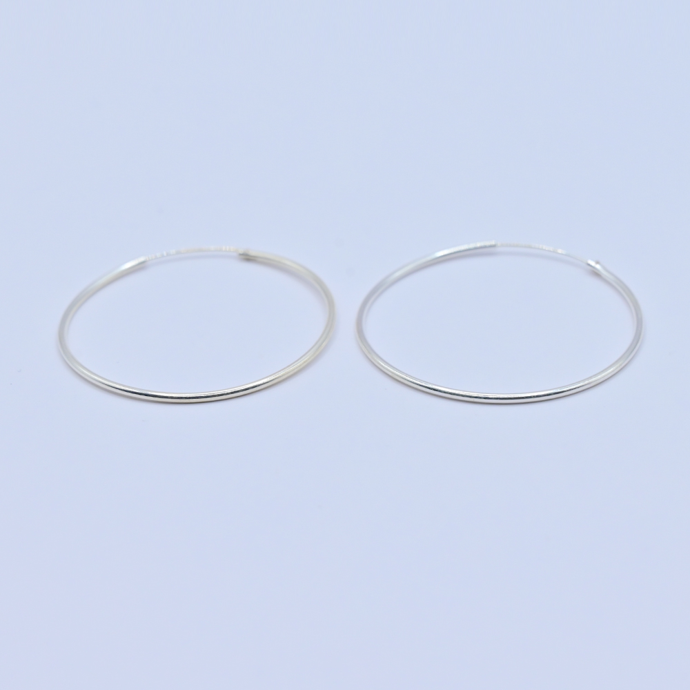 White Gold Hoop Earrings - White Gold Classic Hoops Medium | Ana Luisa |  Online Jewelry Store At Prices You'll Love