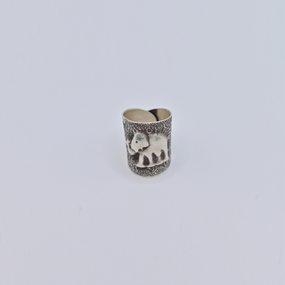 Designer - Silver Finger Elephant Nest Ring 925 Silver
